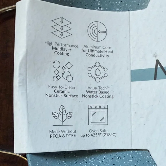 Blue Ceramic Nonstick Dual Handle Fry Pan - Picture 7 of 7